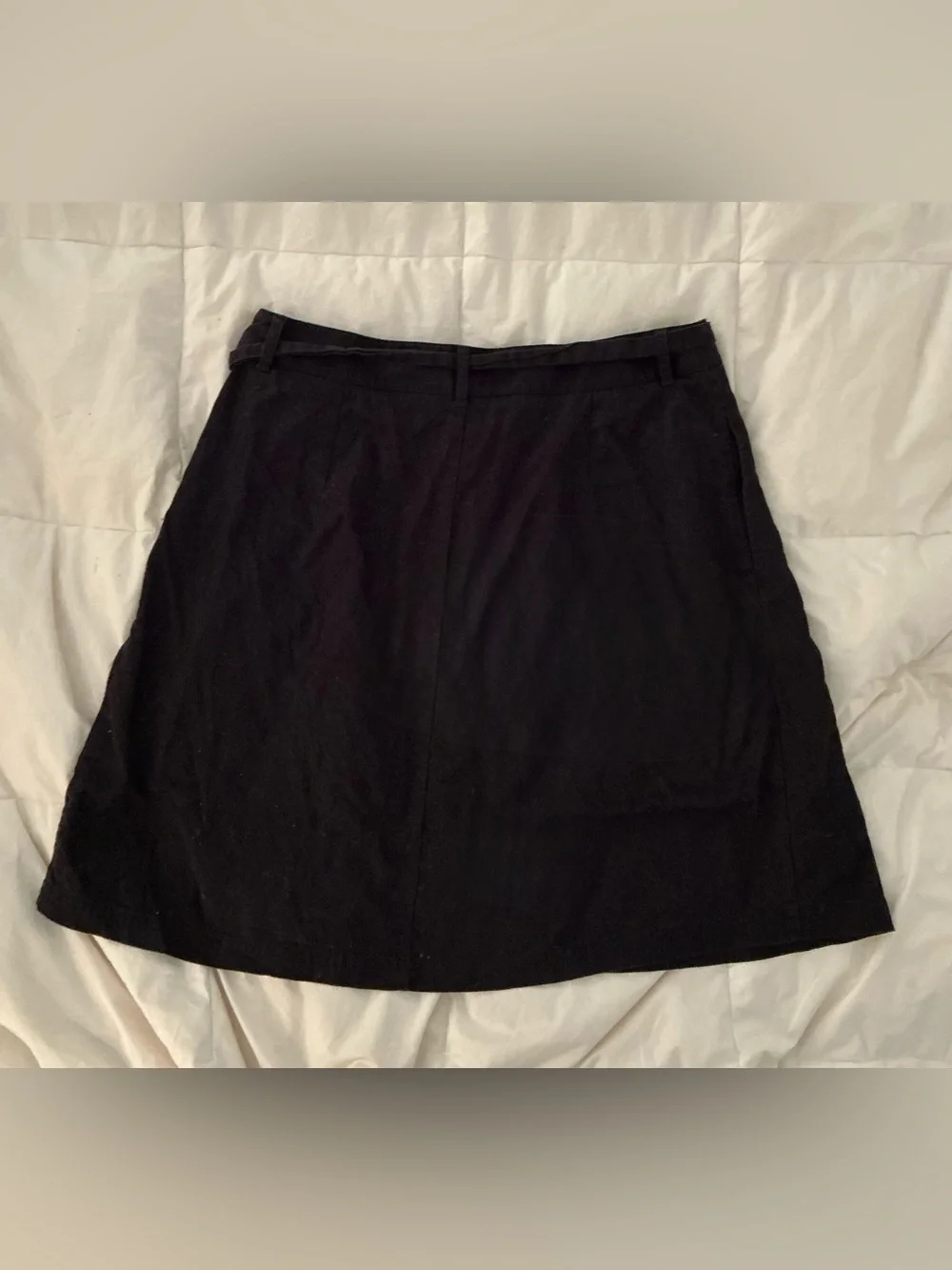 Banana Republic Black Linen-Cotton Blend Mini Skirt Size 18